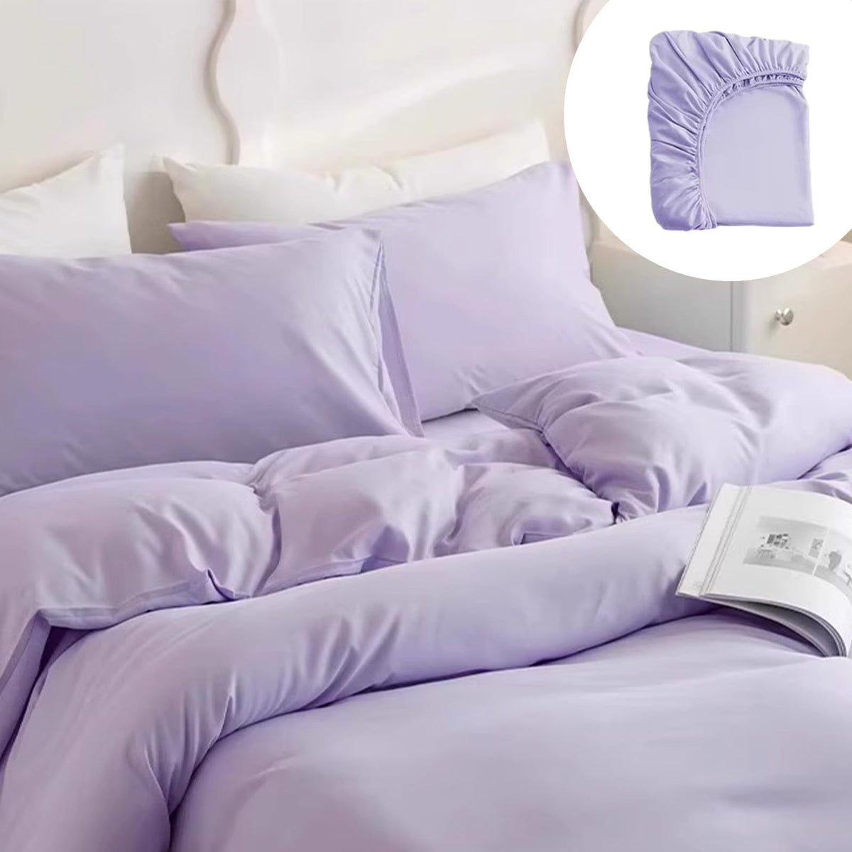 Disposable Sheets for Travel, Queen Size Disposable Bed Sheets for Travel Set of 4, 2 Disposable Pillow Case Covers 1 Fitted Sheet 1 Quilt Cover, Breathable Solid Trip Portable Beddings (Pink)