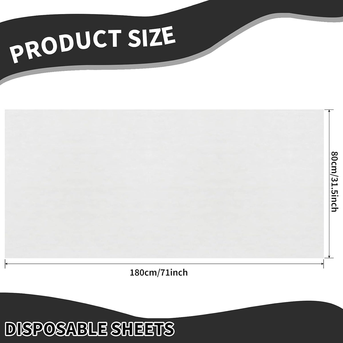 Breling 100 Pcs 31.5 x 71 Inch Disposable Bed Sheets Massage Table, White