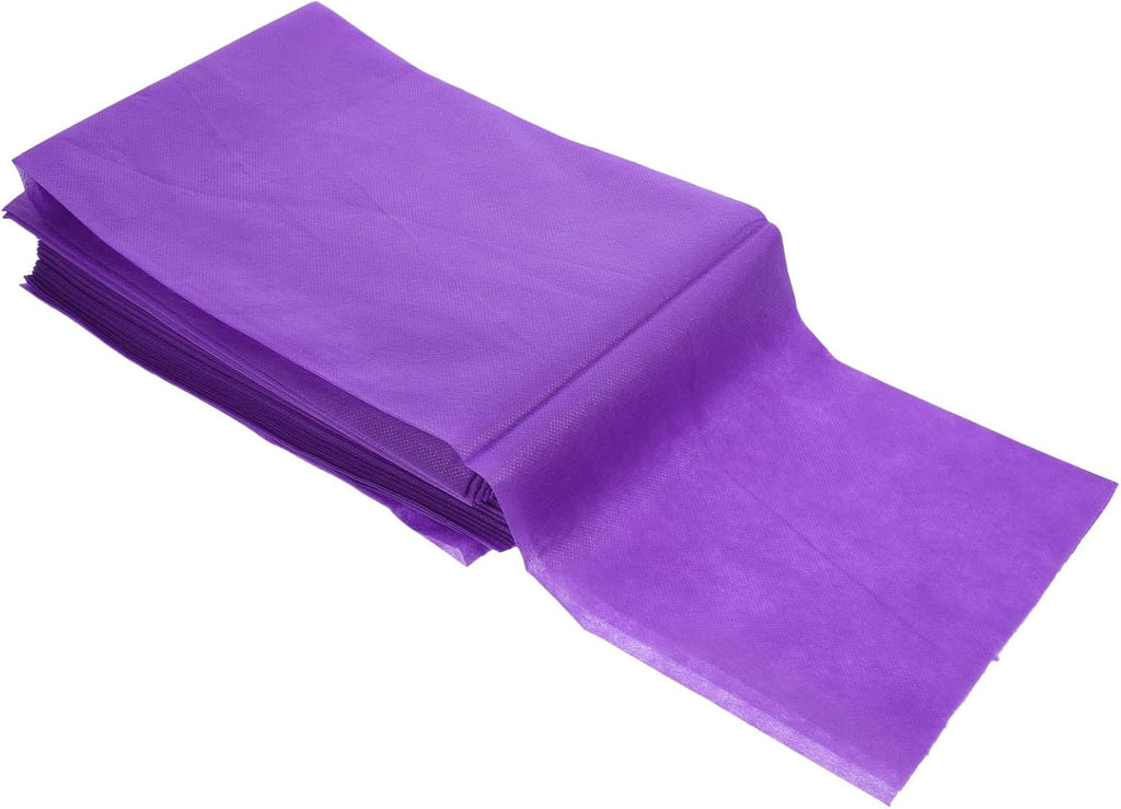 10pcs Disposable Nonwoven Massage Bed Sheets, Purple Portable Covers