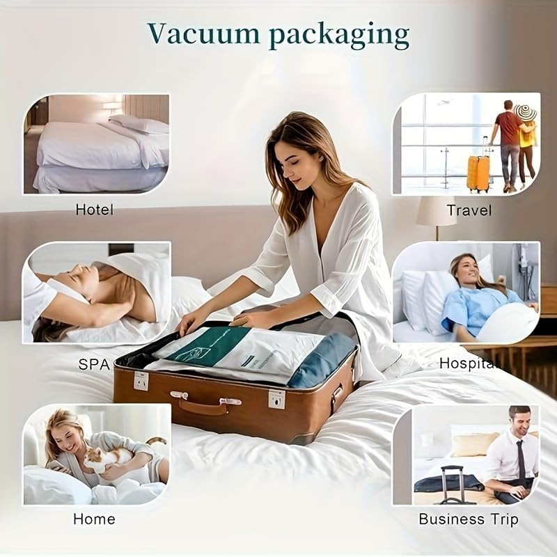 2pcs 1 Set Travel Disposable Bedding Set Breathable Non Woven Flat Sheet Duvet Cover & 2 Pillowcases White for Hotel Travel, 2pcs