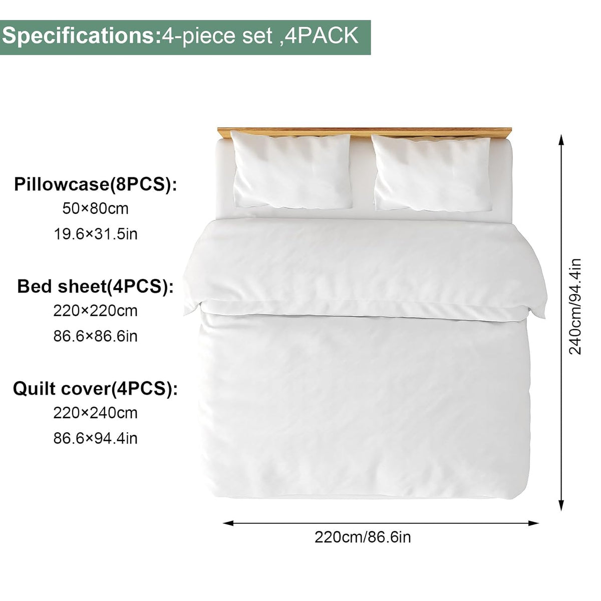 4 Pack Disposable Bed Sheets for Travel Queen Size