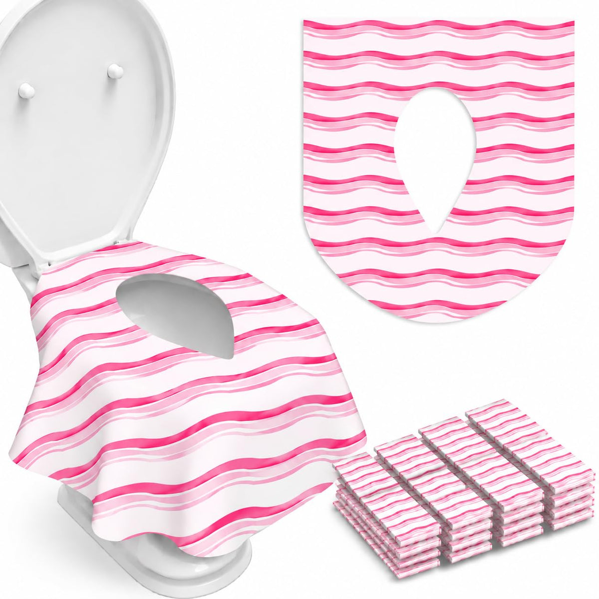 20 Pack Disposable Toilet Seat Covers, Extra Large Travel Potty Covers