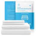 4PCS Disposable Travel Bed Sheets, King Size Bedding Set