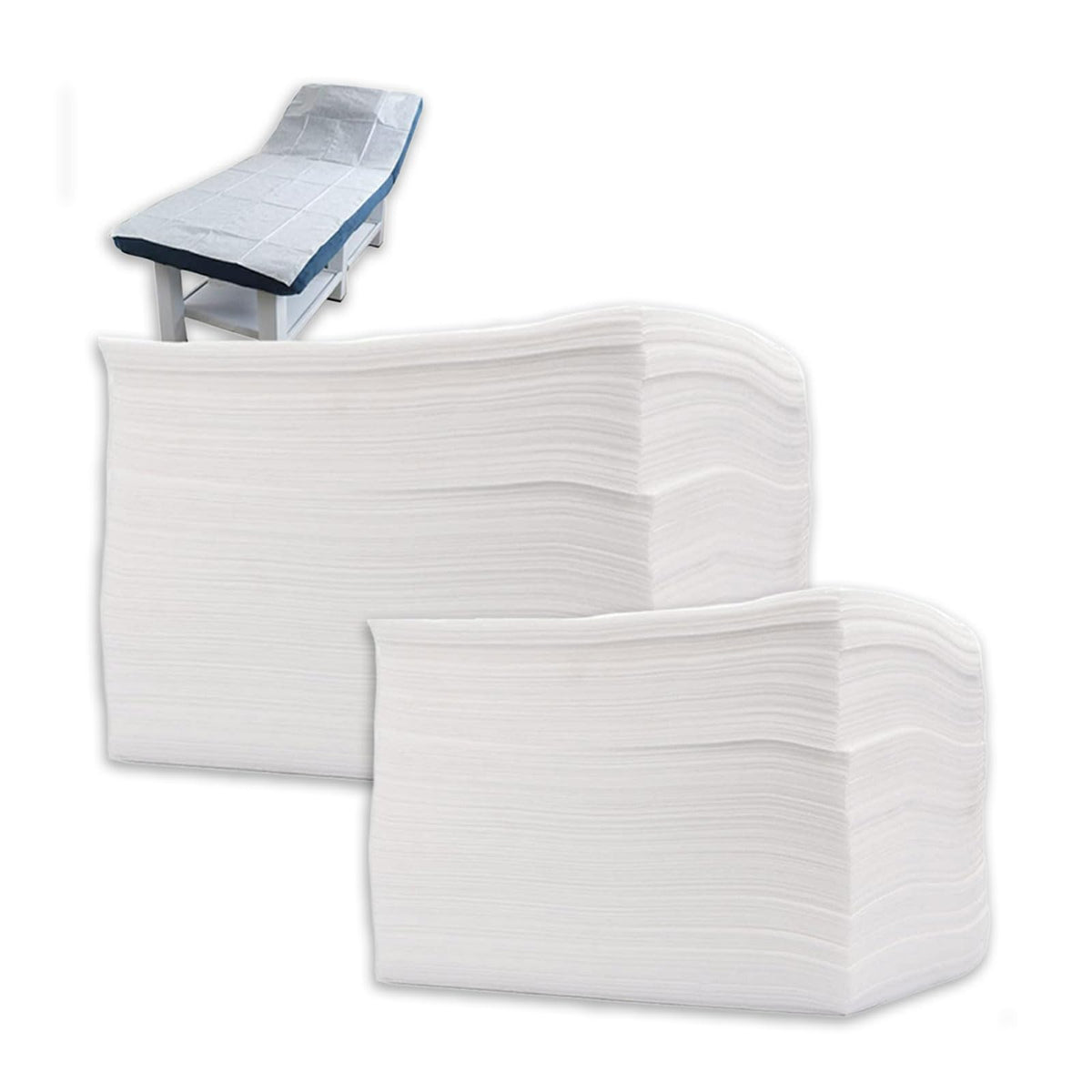 100PCS Disposable Bed Sheets, Disposable Massage Table Sheets, Disposable Bed Covers for SPA Lash Wax Tattoo Salon, Non Woven Fabric, 71" x 31" White