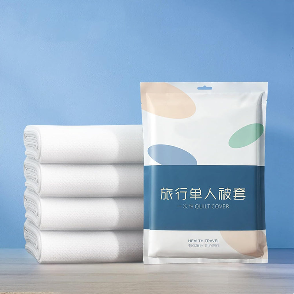 Disposables Quilts Covers Bedding Sheet Duvet Covers Pillowcase Set Soft NonWoven Fabric with Pandas for Travel and Home Use