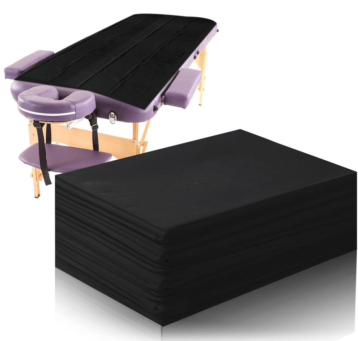 Boao 20 Pieces Disposable Bed Sheet Covers Spa Massage Table Sheet Waterproof Bed Covers Flat Sheets Non-woven Fabric, 31 x 71 Inches(White)