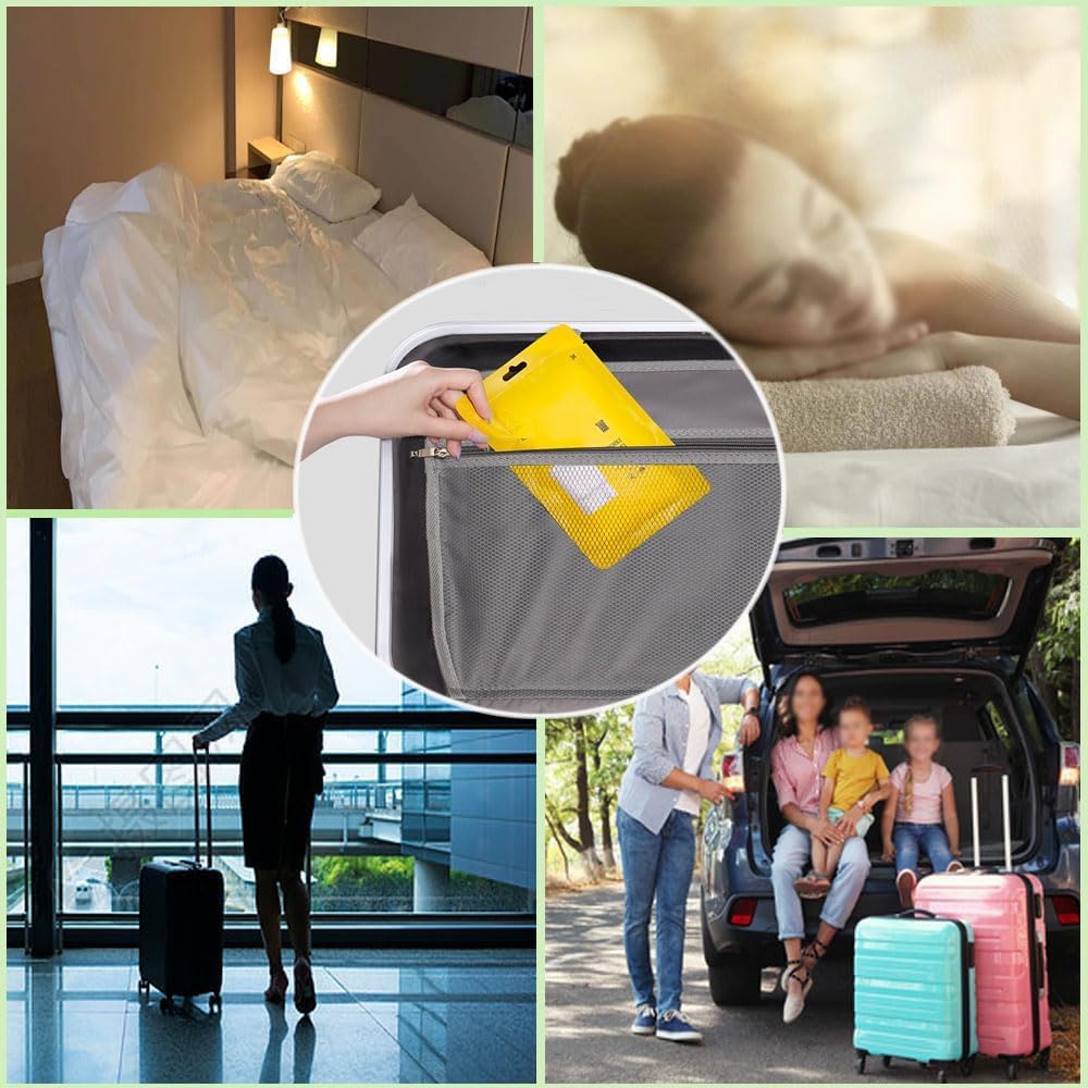 Disposable Bed Sheets Travel Sheets for Hotel, 18Pcs Travel Essentials with Soft Breathable Bed Cover, Bed Sheet, Pillowcase, Towel Set for Trips, Hotels, Spa, Camping, Overnight Stay, White
