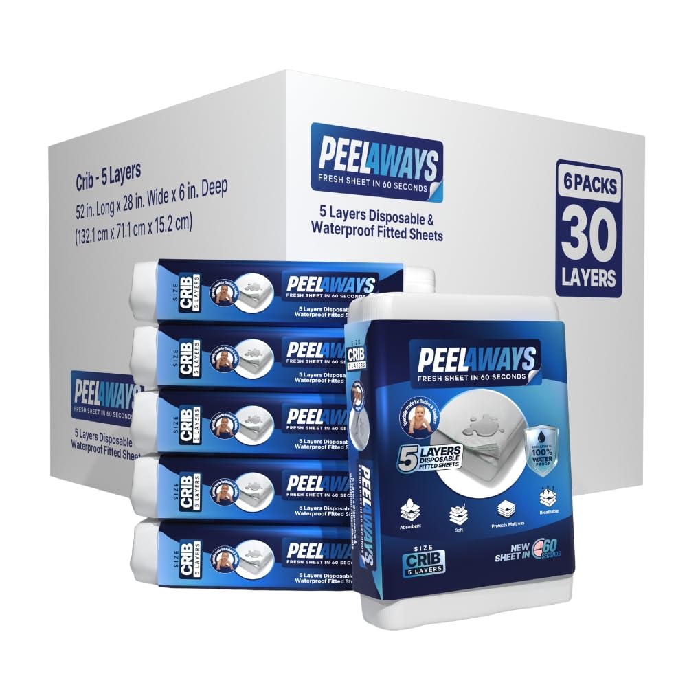 PeelAways 5-Layers | Waterproof Disposable Fitted Bed Sheets | Twin Size