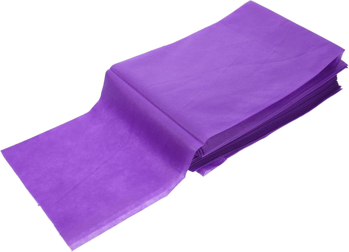 10pcs Disposable Non-Woven Bed Sheets, Purple Salon Covers
