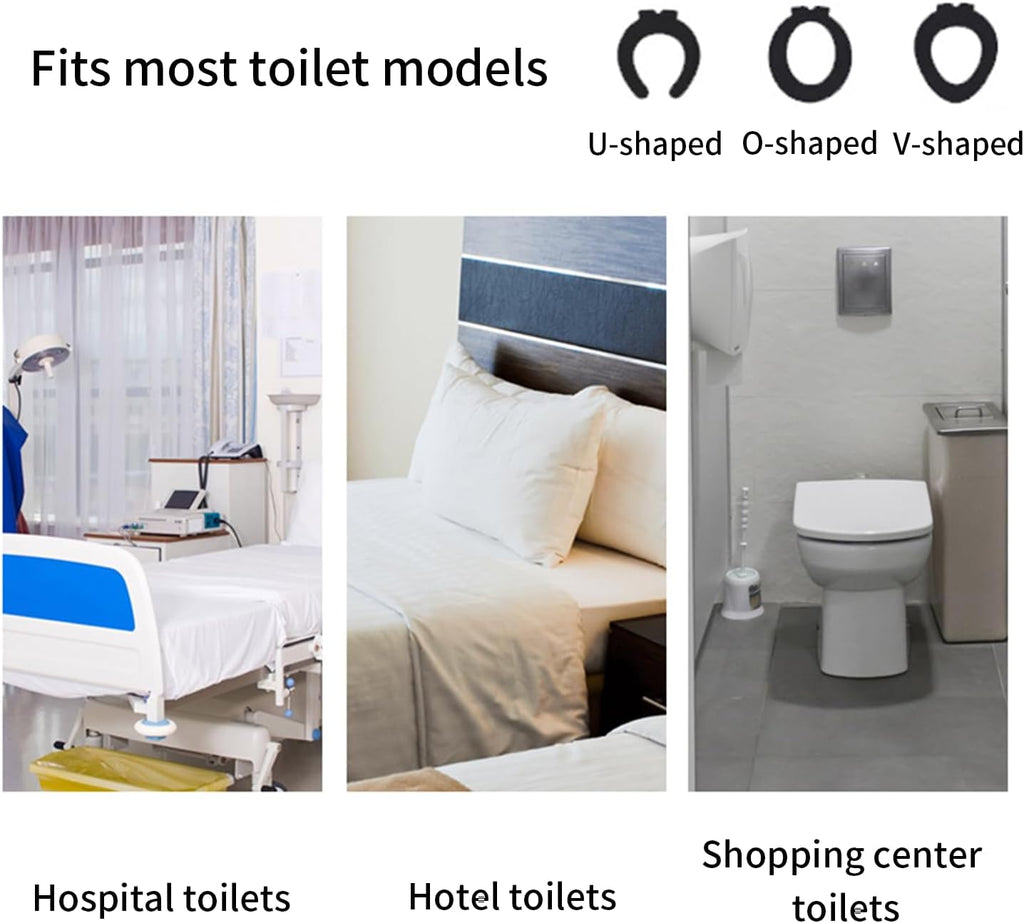 Disposable Toilet Seat Covers | 10 Sheets x 5 Packs, Adhesive Secured, Physical Isolation Design | Travel Accessories for Public Restrooms, Camping & Airplane (50, M)