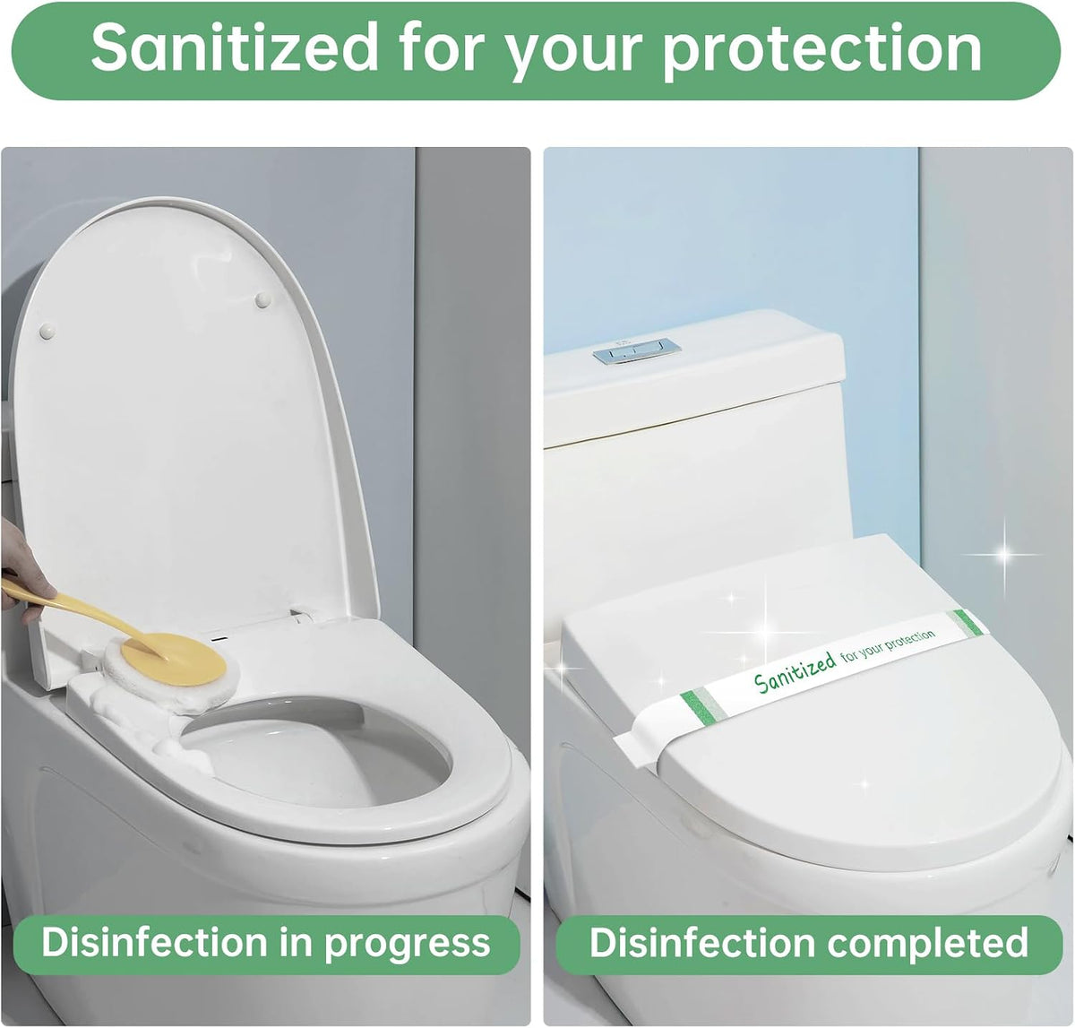 Germiwipe Printed Toilet Seat Bands, Paper, (Case of 500) Green