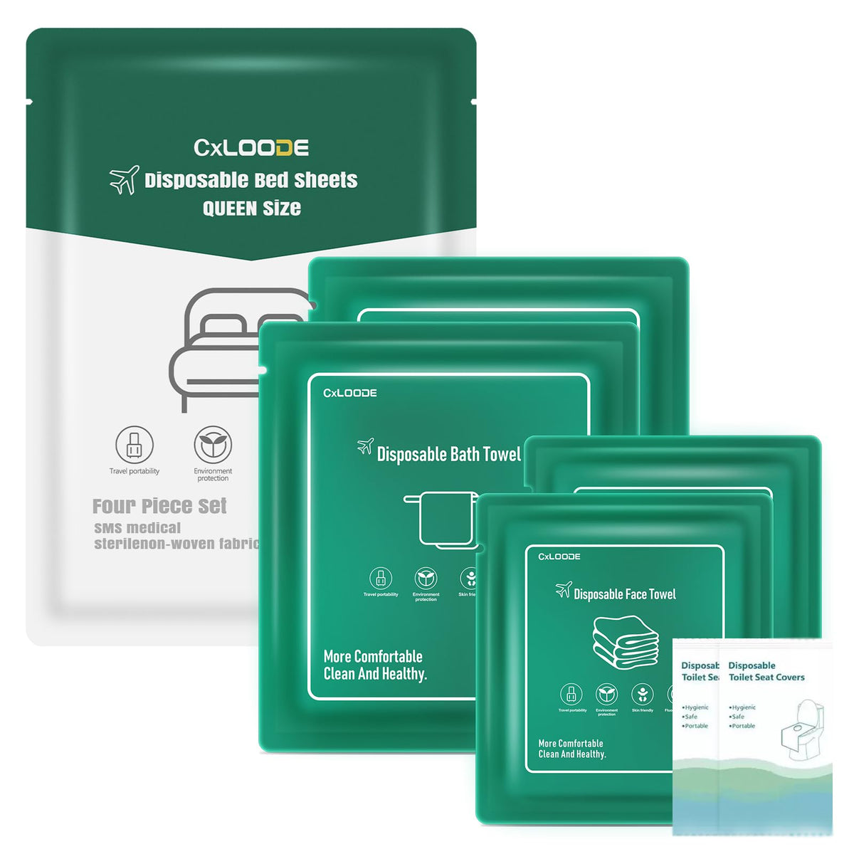 Travel Essentials Disposable Bed Sheets Set for Hotel