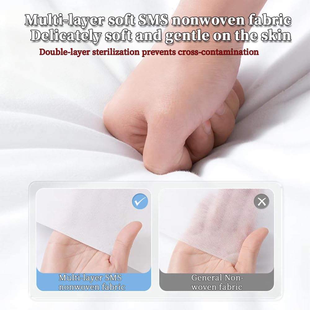 Disposable Sheets for Travel Camping & Hotel Bed Set，1Bed Sheet 1Quilt Cover 2Pillowcover Breathable Bedding Sheets Portable,（Double Bed 4-Piece Set）