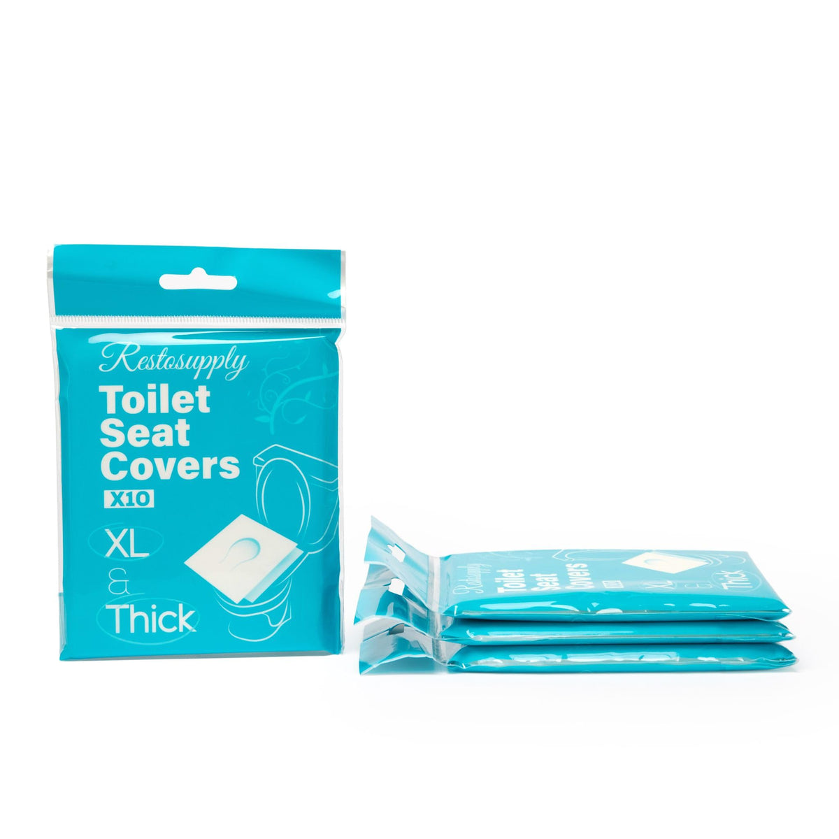 40 Pcs XL Extra Large & Thick Disposable Toilet Seat Covers Outdoor Travel Porta Potty (40)