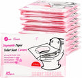 100 Pcs XL Toilet Seat Covers Disposable Flushable Paper for Potty Training