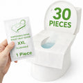 Individually Wrapped XXL Toilet Seat Covers Disposable Flushable for Travel (30 Pack), Full Coverage Paper Liners for Kids & Adults