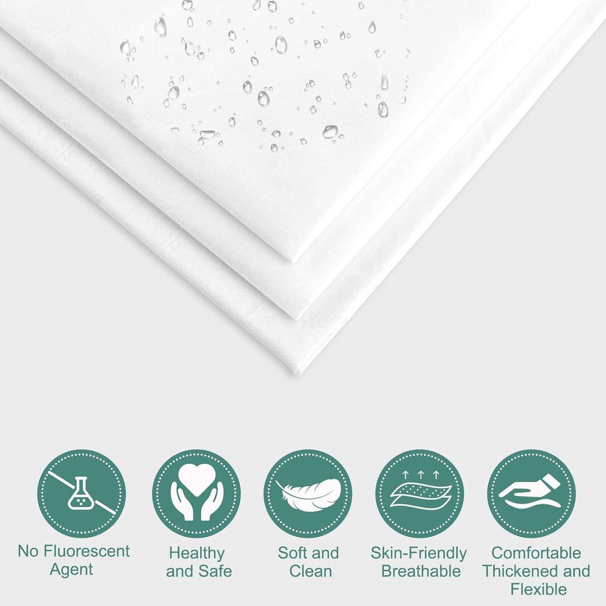 4 pcs Quality Disposable Travel Bedset Large Size Bed Linens including One Bedsheet, One Quilt Cover, Two Pillowcases, Portable Ready-to-Use Bedding Set Breathable for Holiday Trip Hotel Hospital