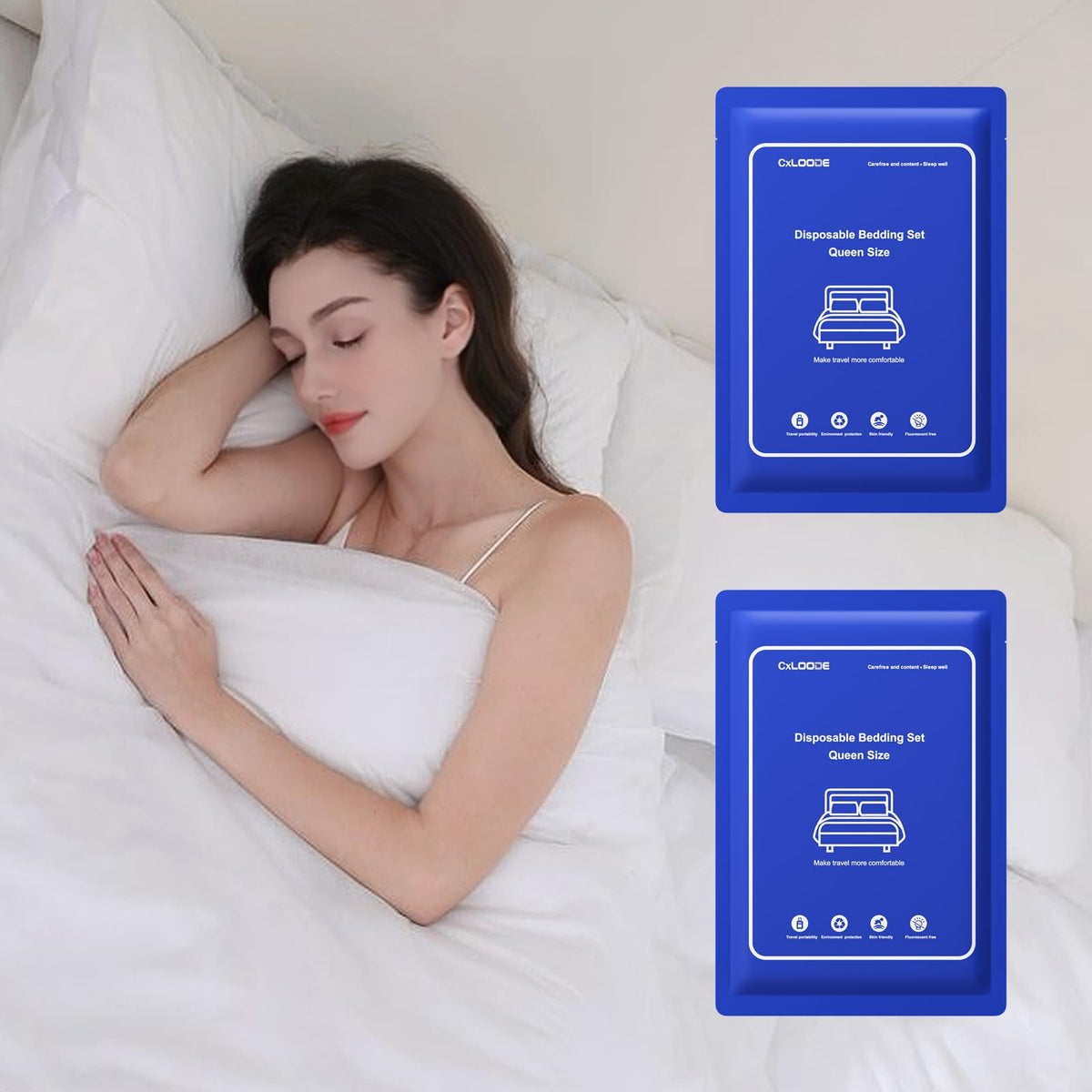 4 PCS Disposable Bed Sheet King Size for Travel