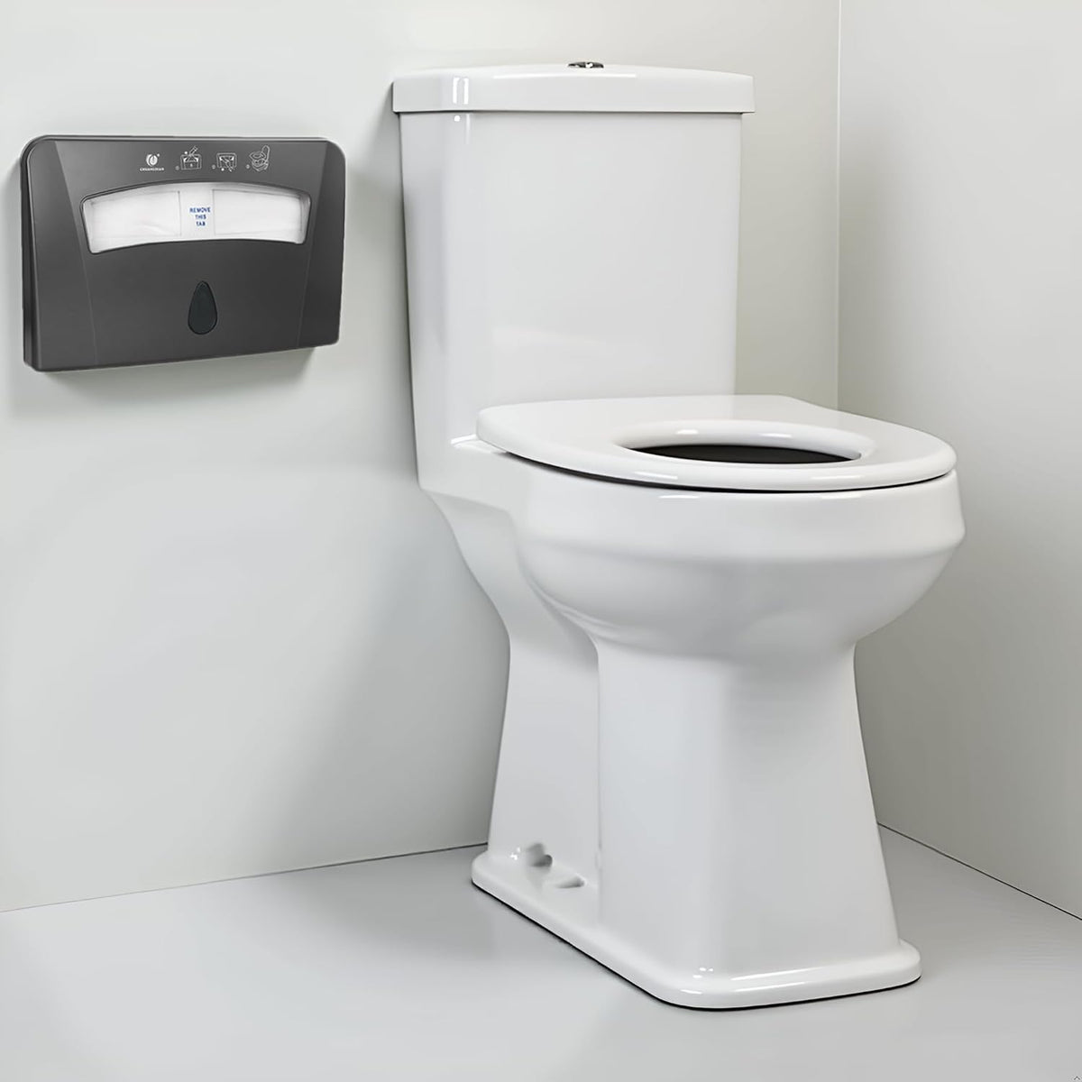 Toilet Seat Cover Dispenser, Dark Grey, 2-Pcs