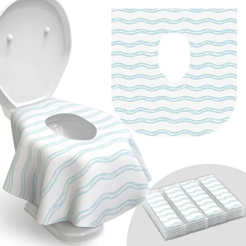 Disposable Toilet Seat Covers 20 Pack, Waterproof Non-Flushable Liners