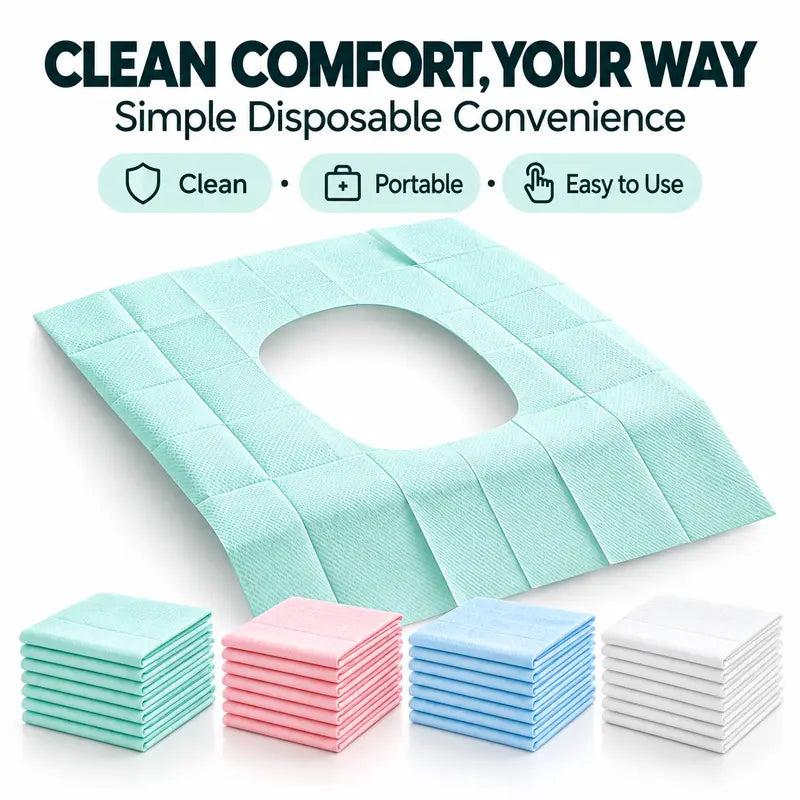 Disposable Toilet Seat Cover, 30/20/10pcs Disposable Toilet Seat Covers, Pastel Toilet Seat Protector for Home Bathroom Hotel Salon, Bathroom Accessories