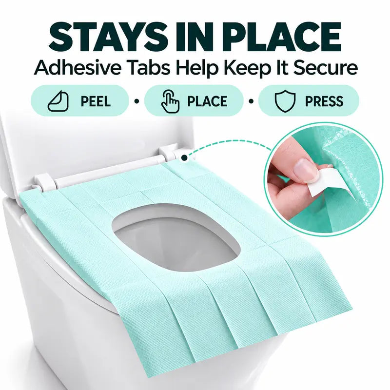 Disposable Toilet Seat Cover, 30/20/10pcs Disposable Toilet Seat Covers, Pastel Toilet Seat Protector for Home Bathroom Hotel Salon, Bathroom Accessories