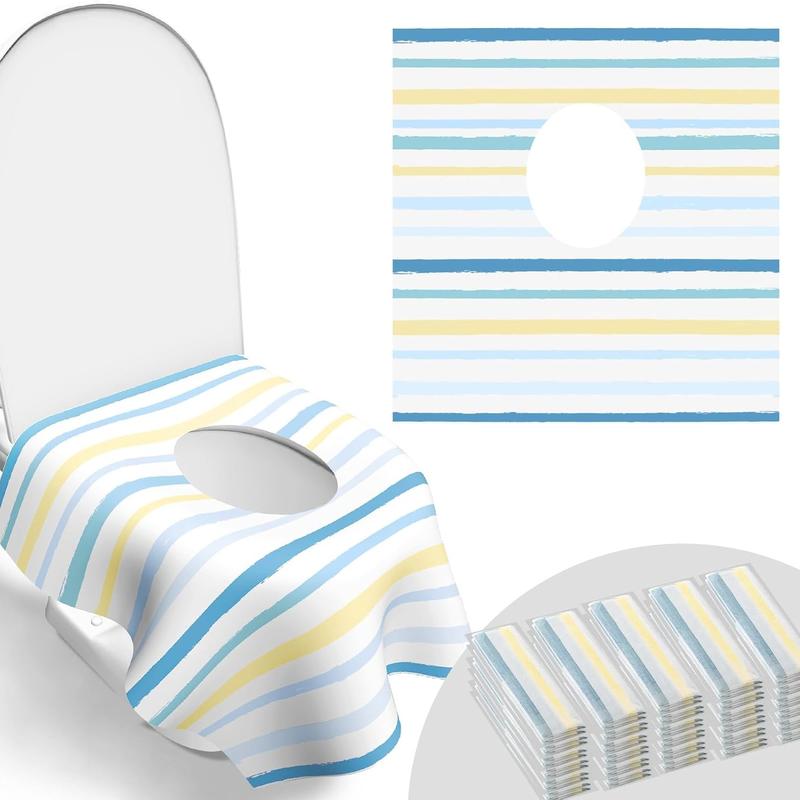 30 Pack Toilet Seat Covers Disposable, Large Waterproof Potty Covers for Toddlers, Kids, and Adults, Individually Wrapped for Travel, Toddler Potty Training for Public Restroom, Airplane, Trip