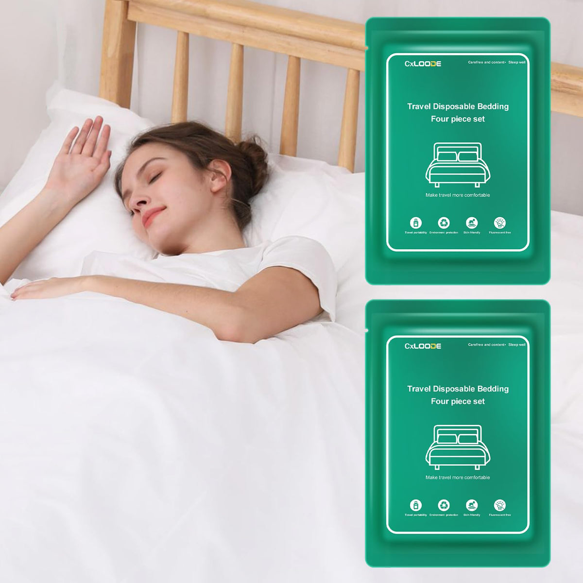 4 PCS Disposable Bed Sheet King Size for Travel