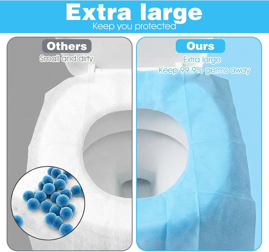 100 Pack Disposable Toilet Seat Covers 16x24 Inch Travel Toilet Covers