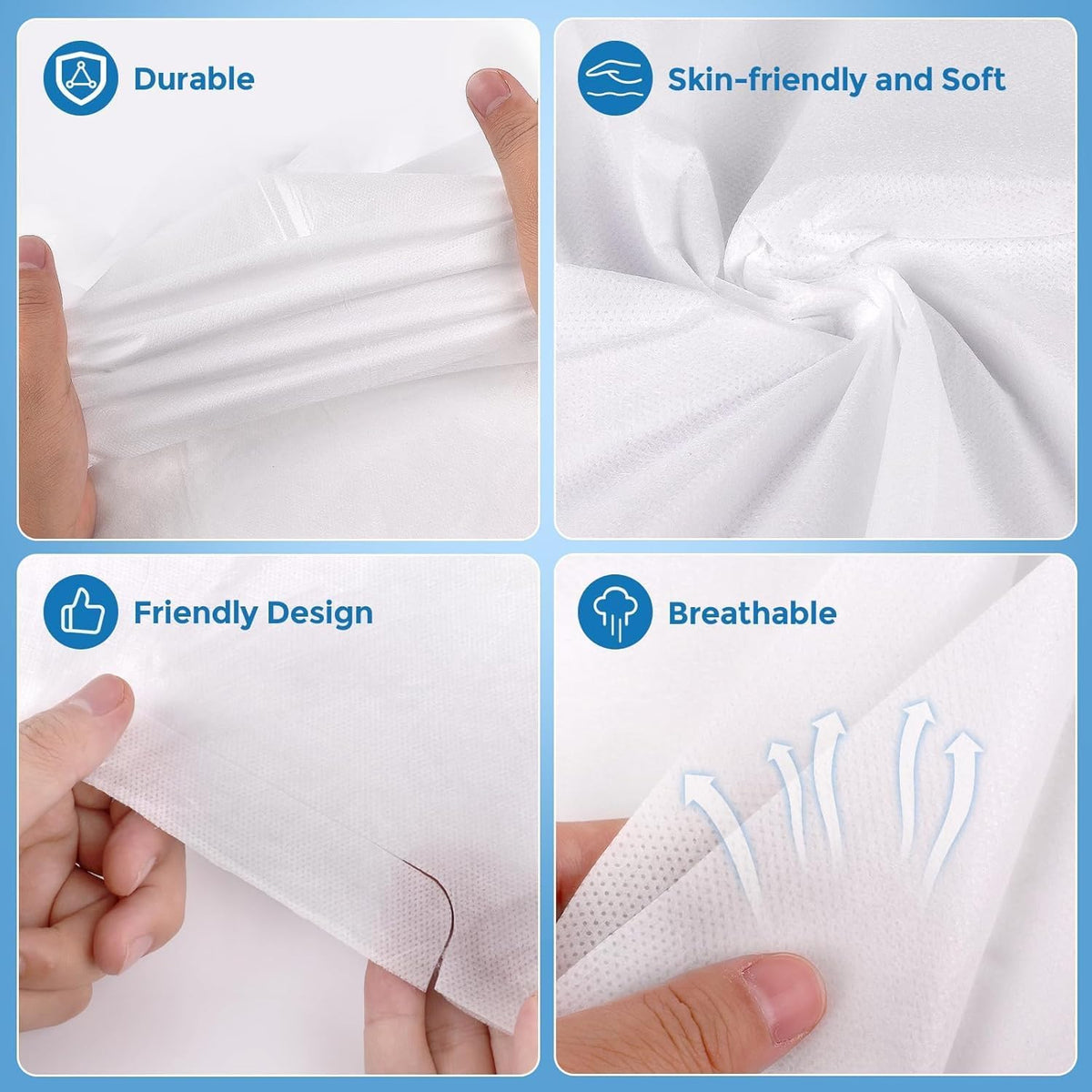 Disposable Sheet Set, 4-PC Thick Large Travel Bed Set (1)