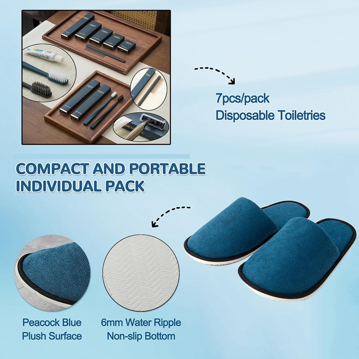 Disposable Bedding Sheets Set, 17pcs Portable Disposable Travel Set with Bed Sheet, Quilt Cover, 2 Pillowcases, Bath Towel, 2 Towels, Toothbrush Comb Set, Slippers - for Hotel, Camping and Travelling