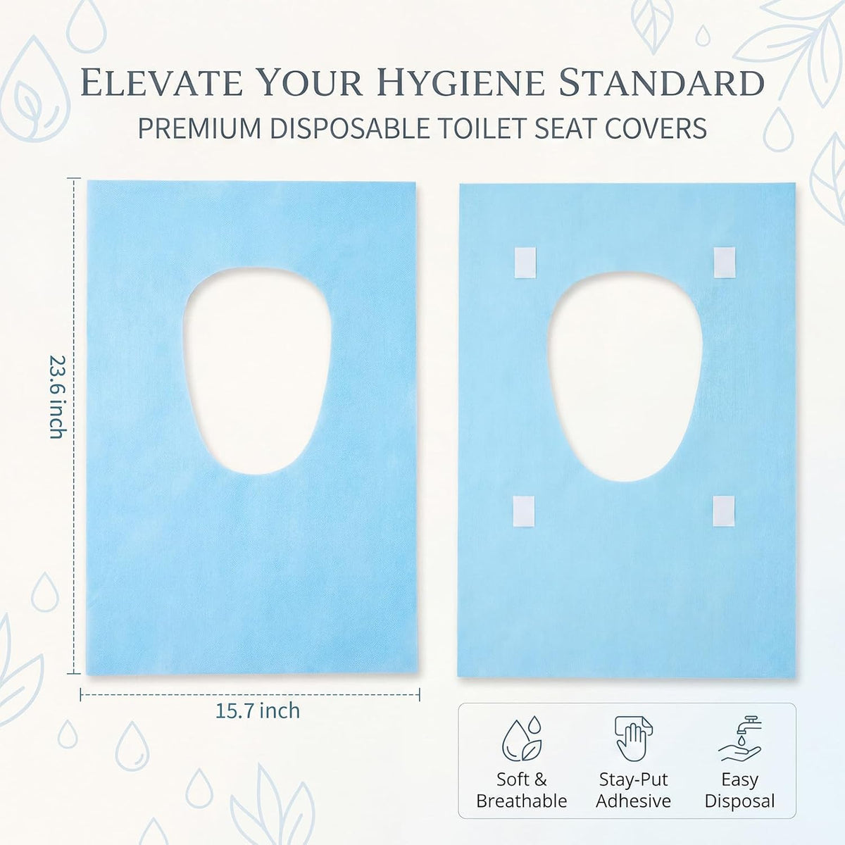 Dunzoom 200 Pack Disposable XL Toilet Seat Covers Individually Wrapped