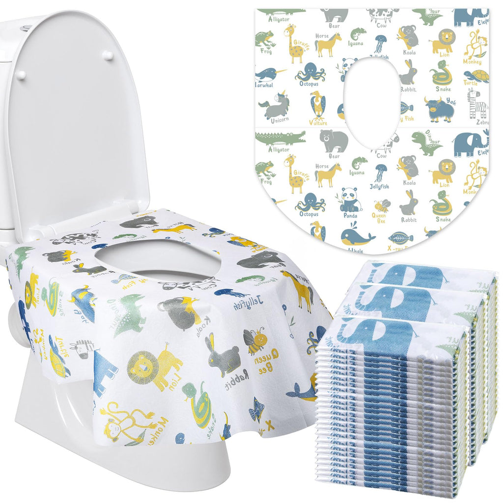 50 Packs Extra Large Disposable Toilet Seat Covers for Kids Adult, Dot