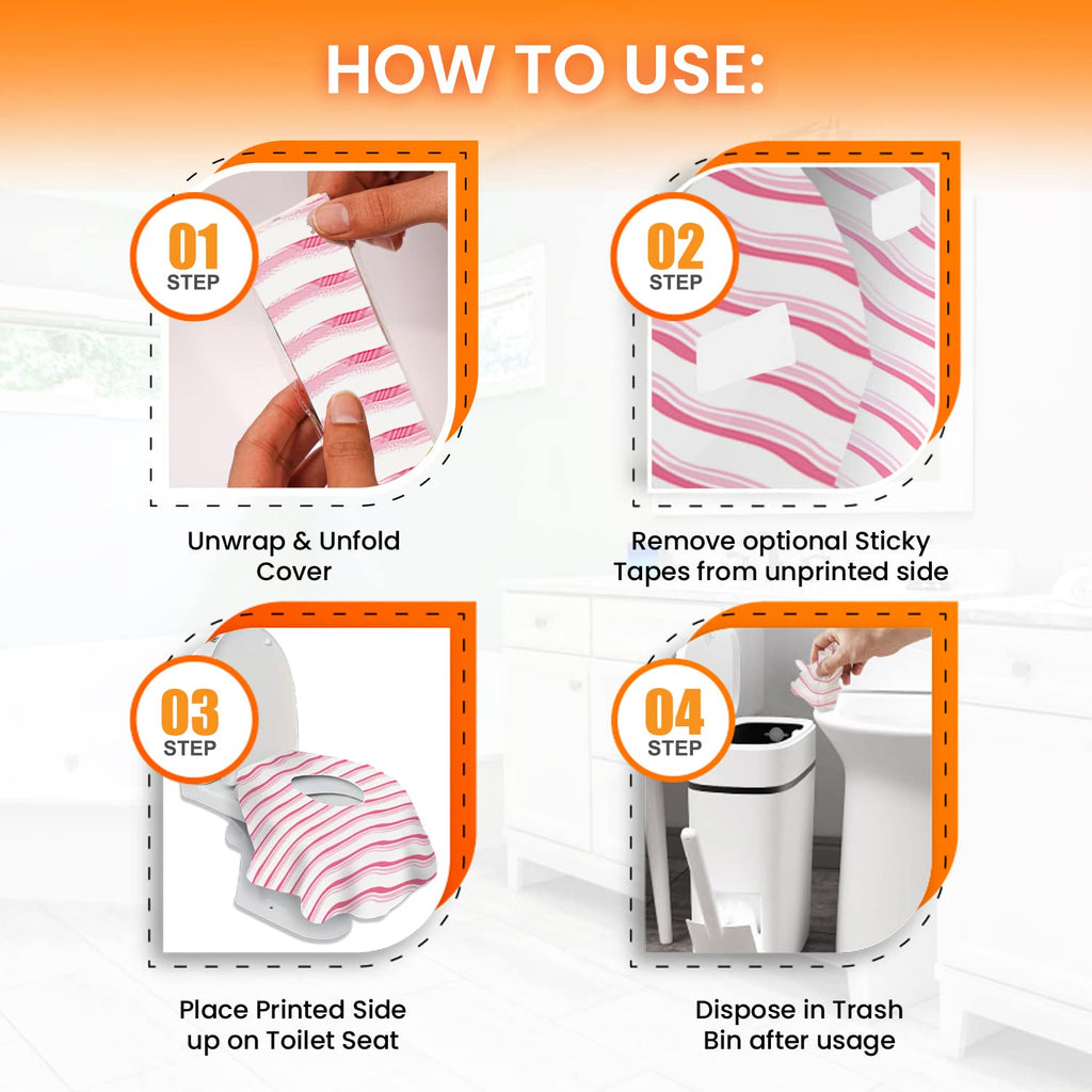 20 Pack Disposable Toilet Seat Covers, Extra Large Travel Potty Covers