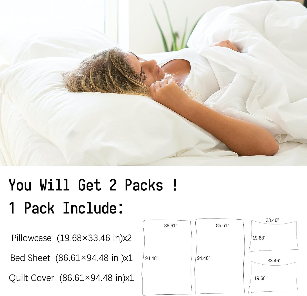 Nanaborn Disposable Bed Sheets for Travel 2 Pack Hotel Portable Bedspread Set for Business Trip Bedding Kit