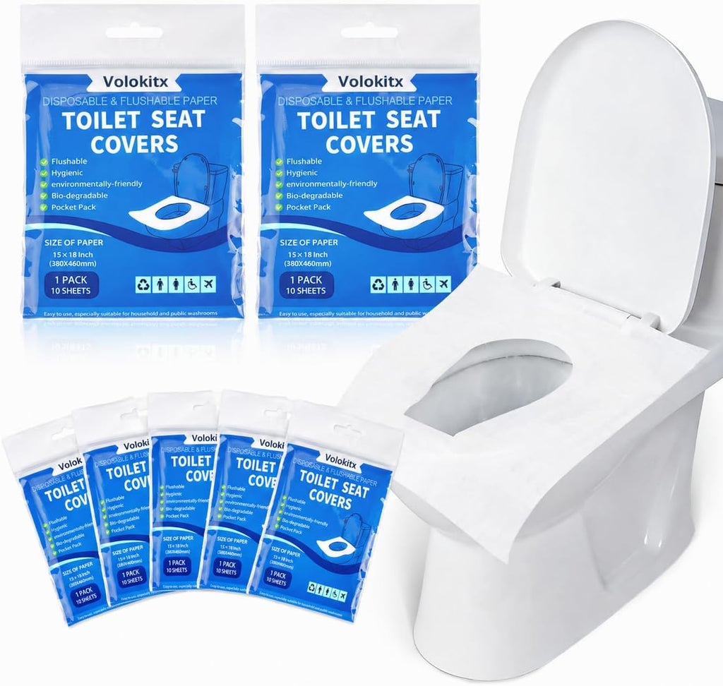 70 Pcs XL Toilet Seat Covers Disposable Flushable