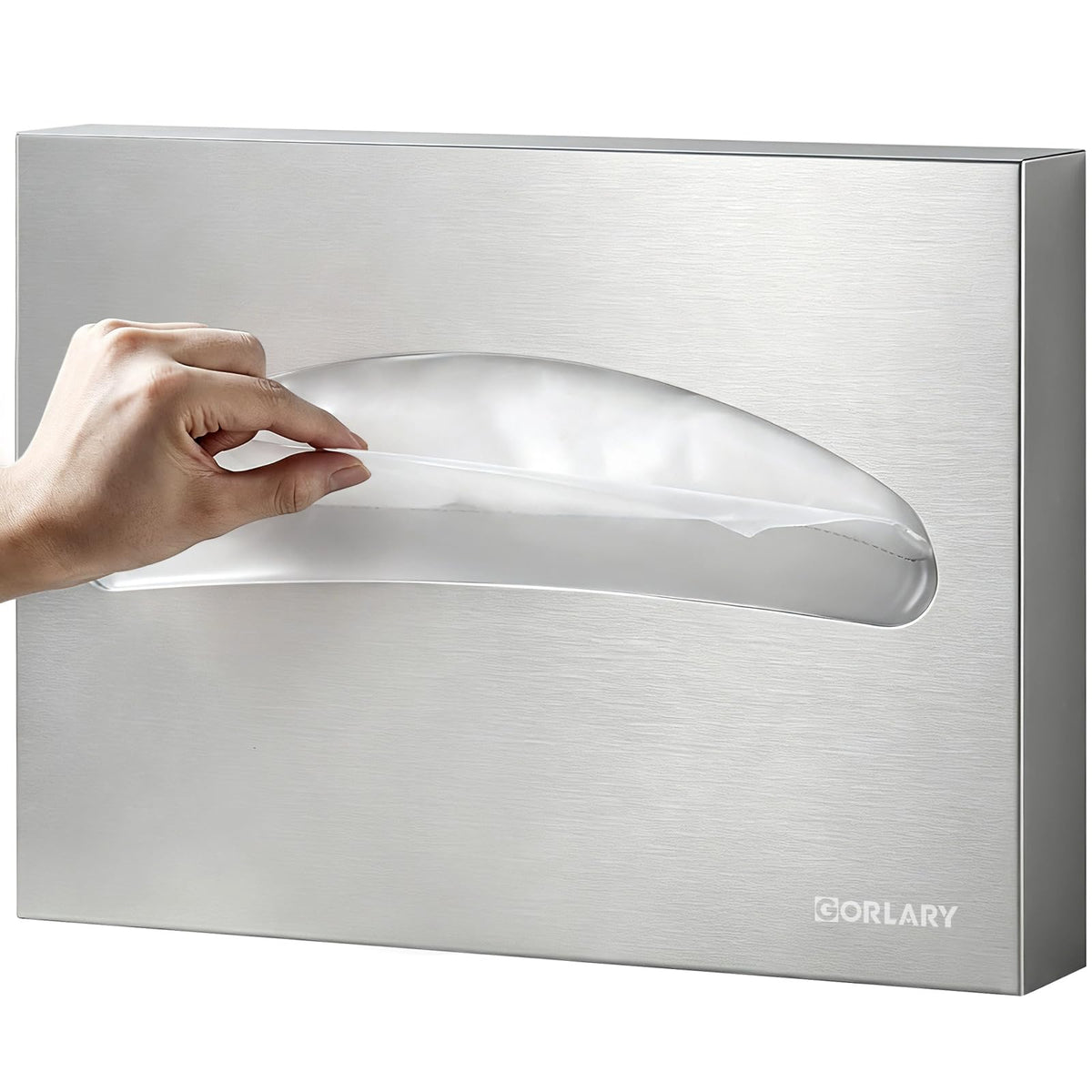Gorlary Commercial Toilet Seat Cover Dispenser Wall Mount, Self-Adhensive