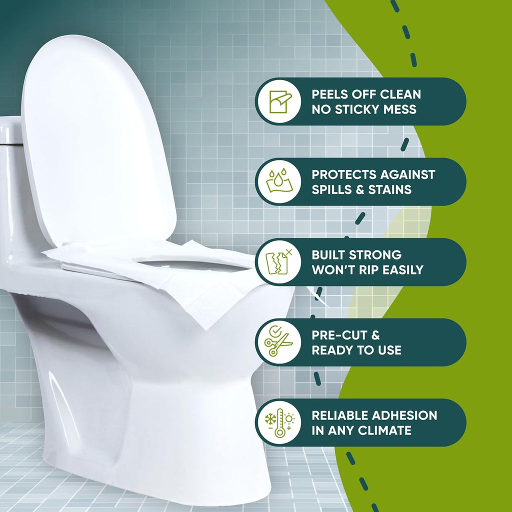 Pack 100 Disposable Toilet Seat Covers Flushable 100% Biodegradable Paper Material | Travel Toilet Seat Covers for Adults and Potty Training, Premium Toilet Seat Liners for Public Restrooms