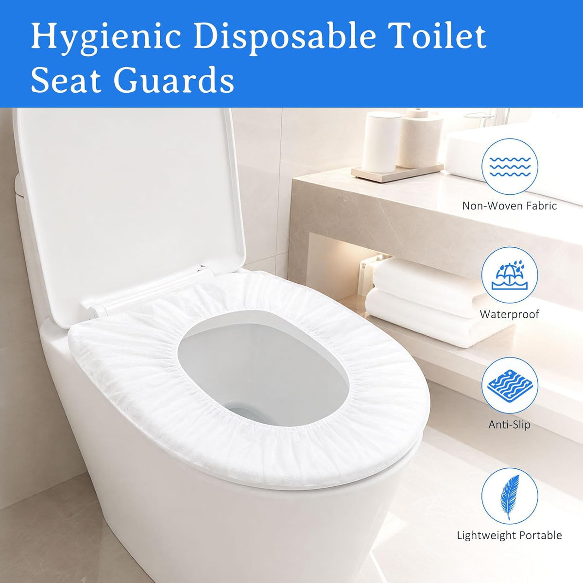 20 Pack Disposable Toilet Seat Covers for Travel Public Toilet Hospital