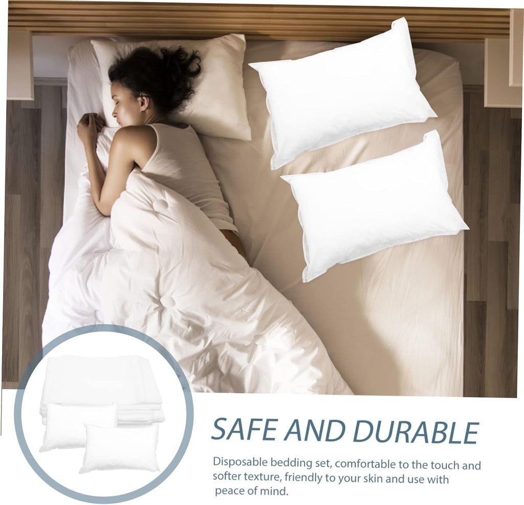 Alipis Disposable Bedding Set with Bed Sheet Duvet Cover Pillowcase