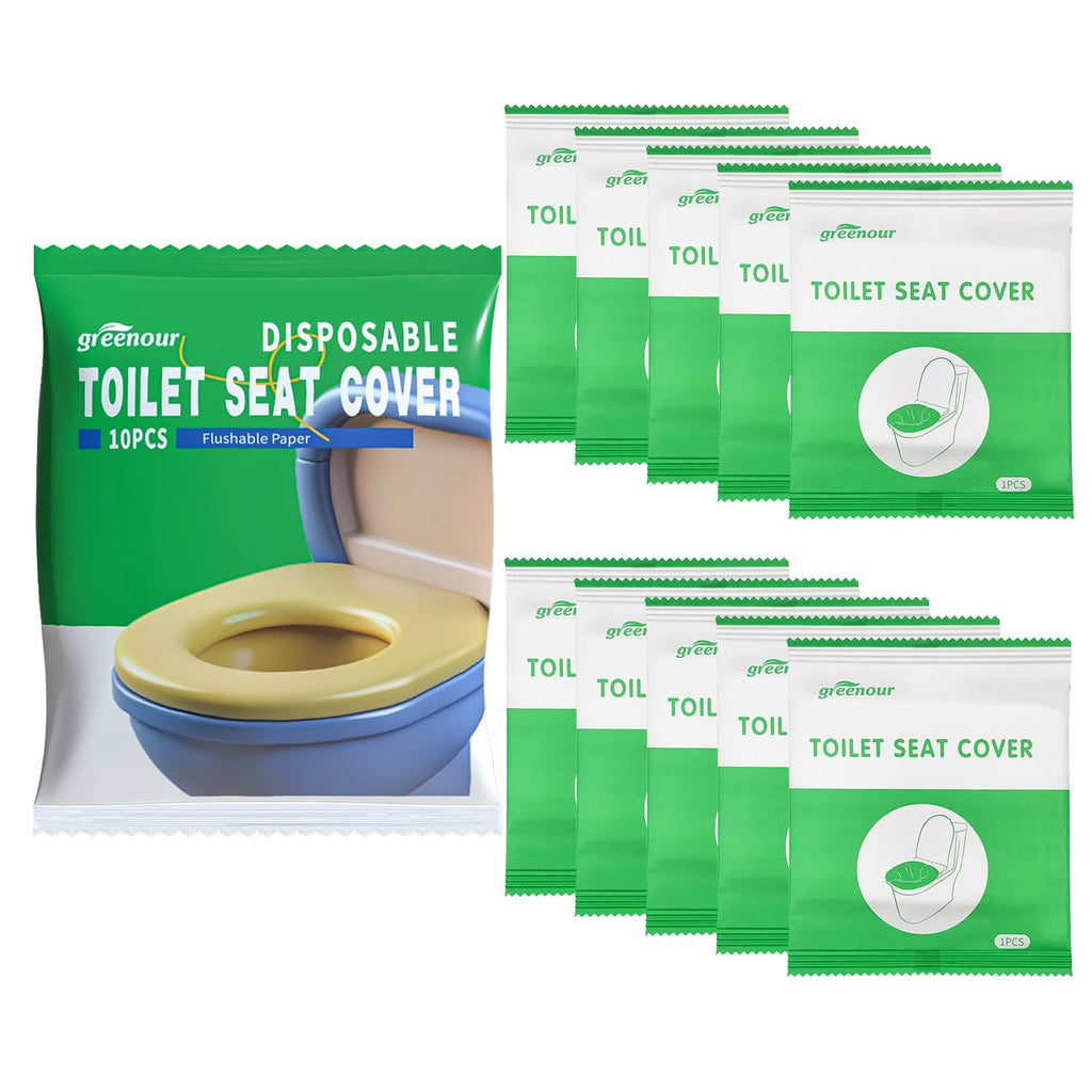Greenour Disposable Toilet Seat Covers for Hotel, Business and Commercial