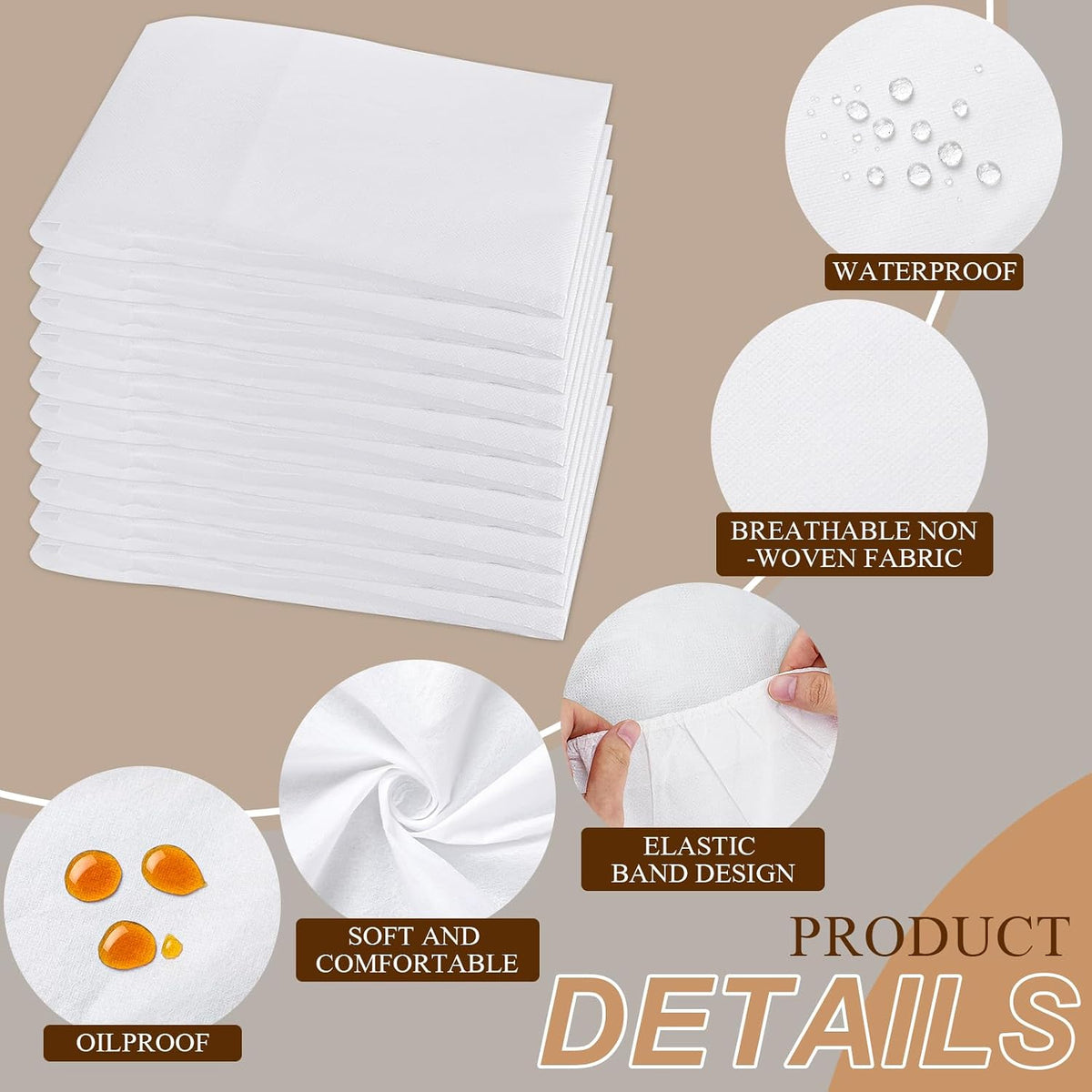 VitalCozy 100 Pcs Disposable Bed Covers Massage Table 39x83 Fitted