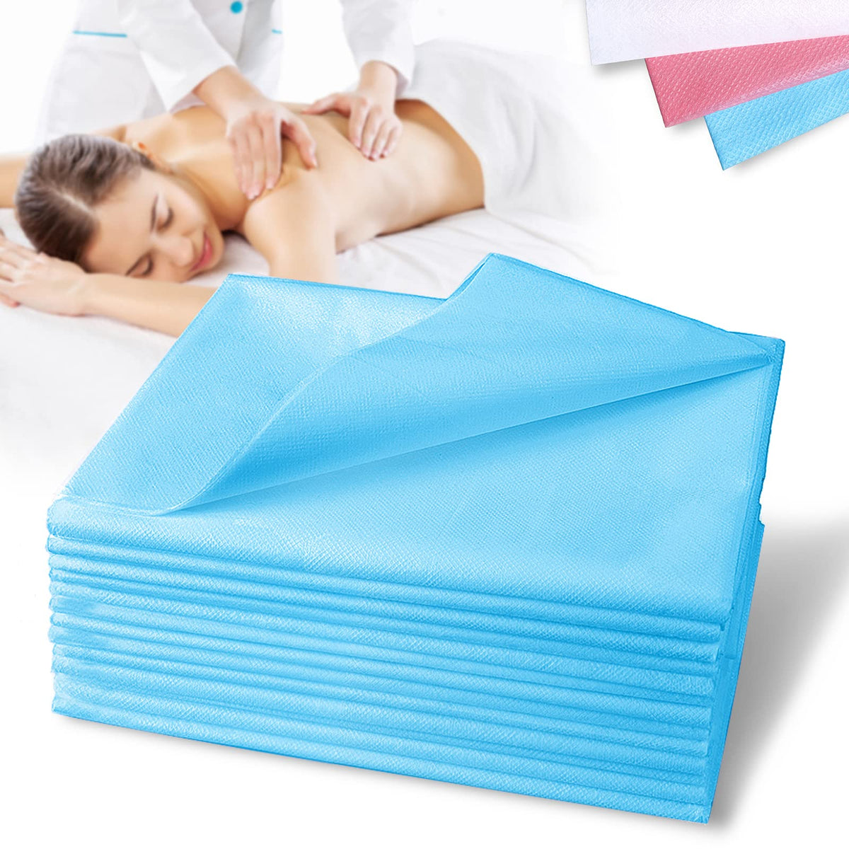 Disposable Bed Sheets, 20 Pcs Waterproof Bed Cover, White