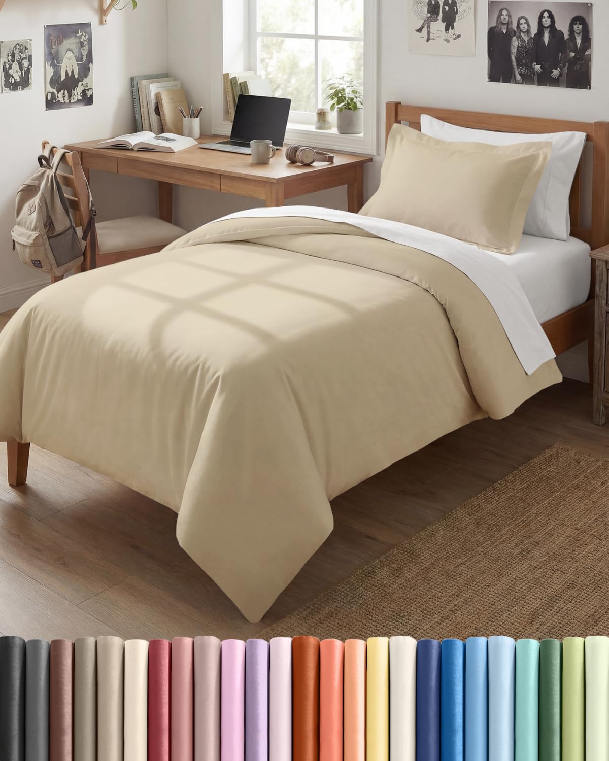 Duvet Cover King Size - Extra Soft 3 Piece with Zipper Closure - White
