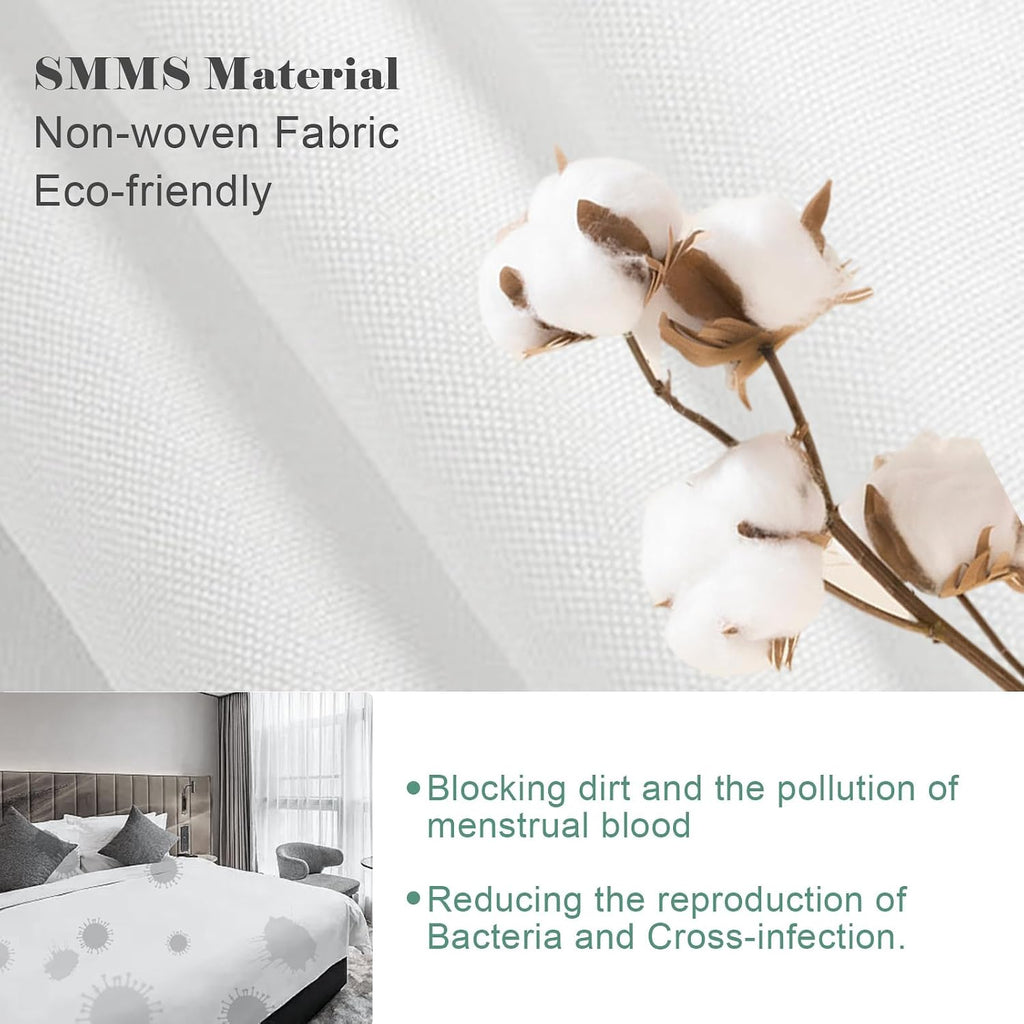6 Pack Disposable Bed Sheets for Travel Queen Size