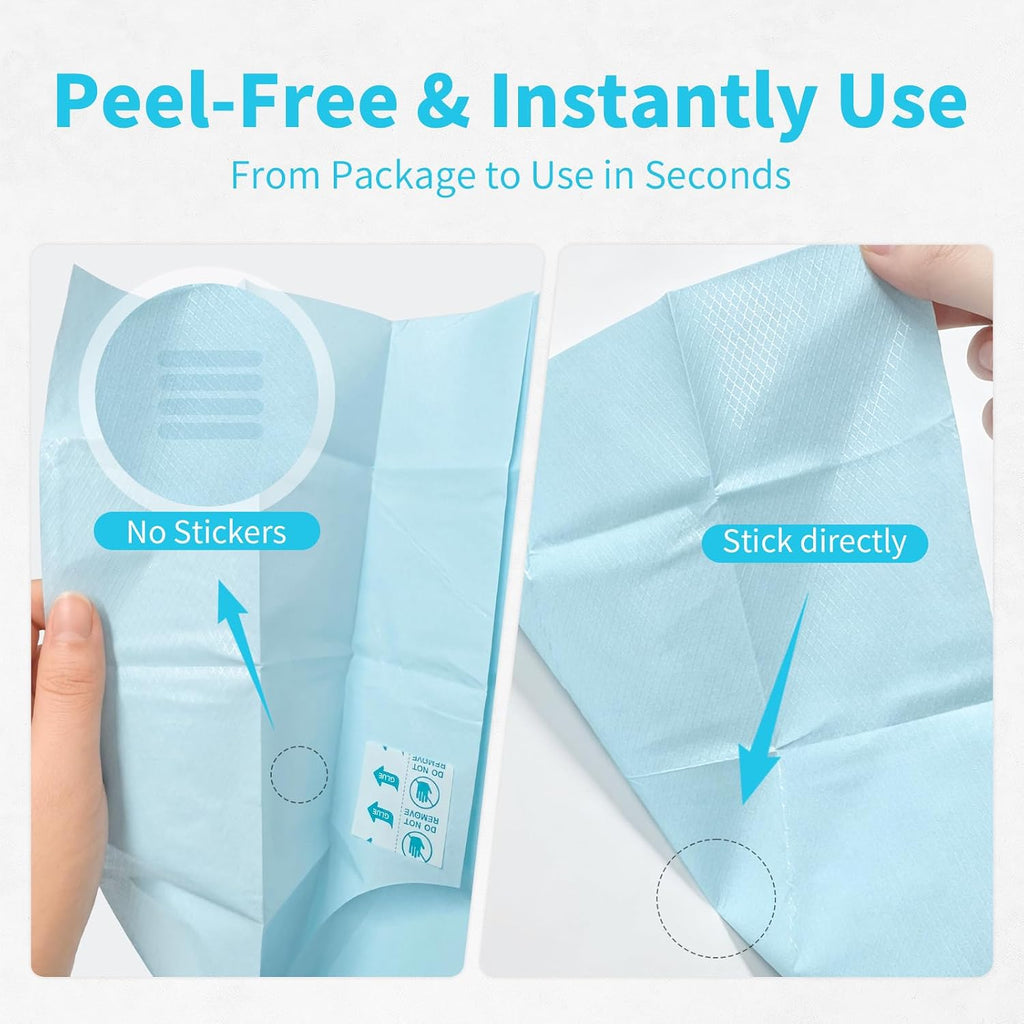 45 Pcs Disposable Toilet Seat Covers, Faster Use, Sticker Free, XL