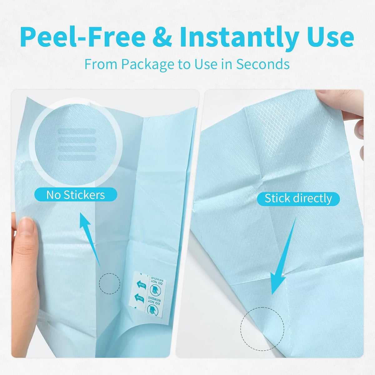 45 Pcs Disposable Toilet Seat Covers, Faster Use, Sticker Free, XL