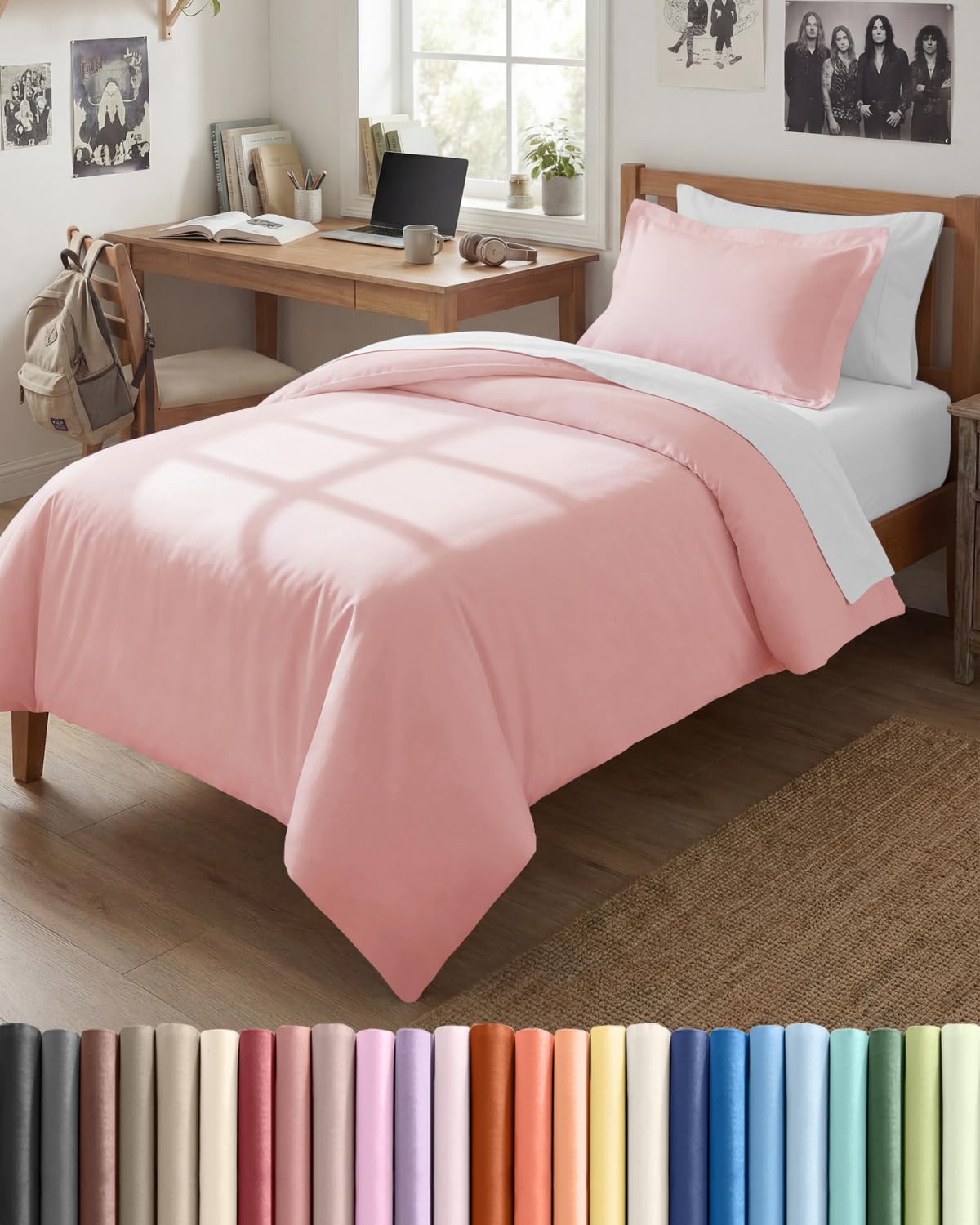 Duvet Cover King Size - Extra Soft 3 Piece with Zipper Closure - White
