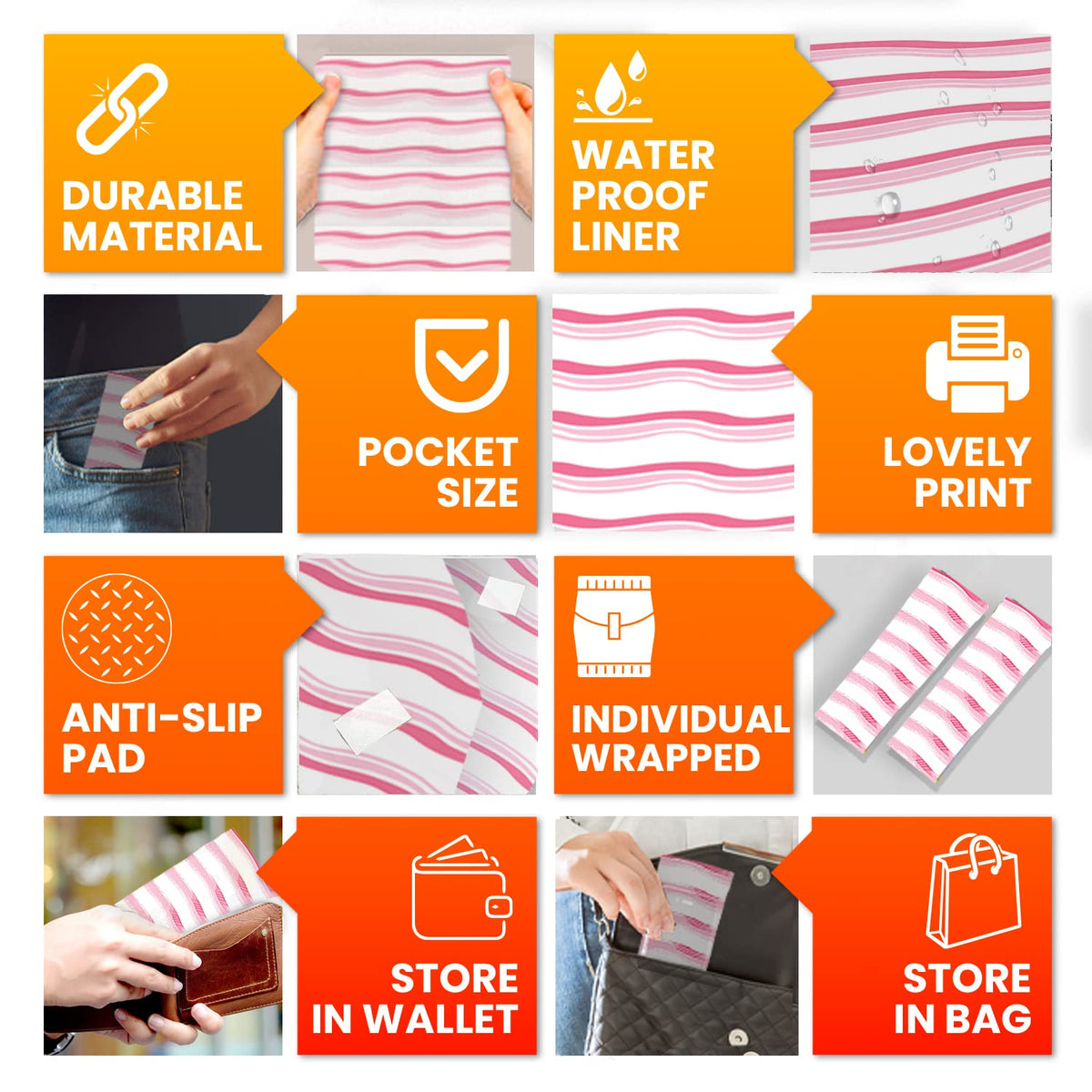20 Pack Disposable Toilet Seat Covers, Extra Large Travel Potty Covers