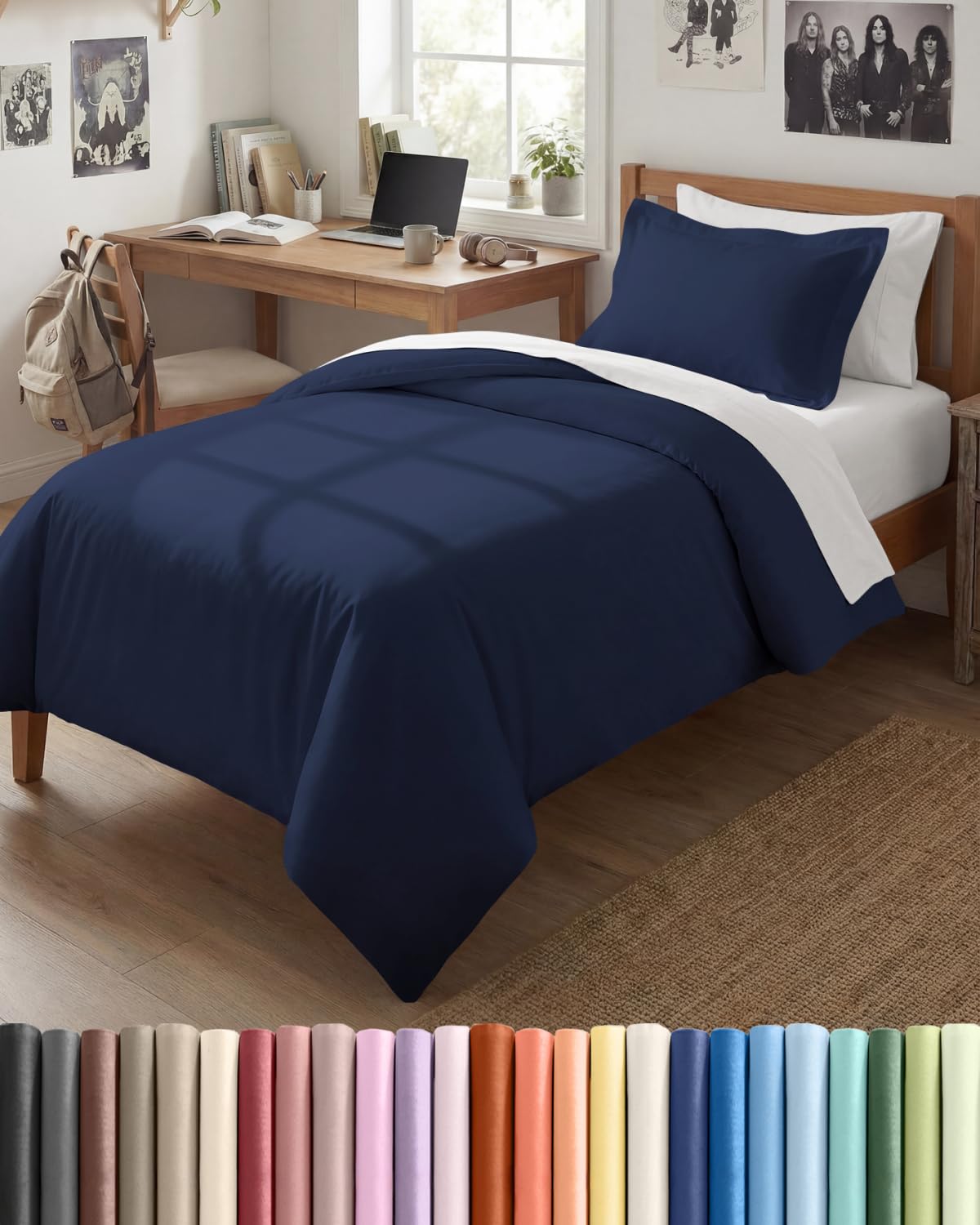 Duvet Cover King Size - Extra Soft 3 Piece with Zipper Closure - White